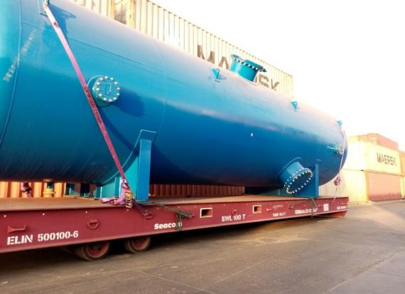 MGL Cargo Services with Shipment of 5 Oversized Tanks