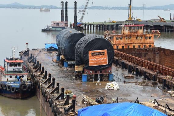 EXG in India Executes Transport & Barging of Complex Cargo