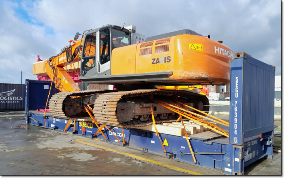 Europe Cargo Transport Excavator to Jebel Ali