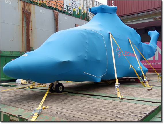 Fortune International Conduct Multimodal Transport of Helicopter
