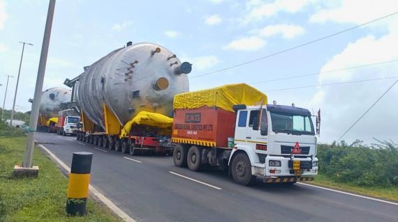 EXG with Successful Transport of 8 Blowdown Tanks