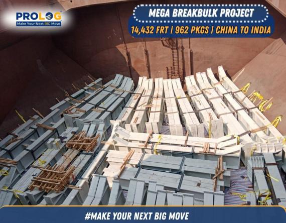 PROLOG India Execute Mega Breakbulk Project from China