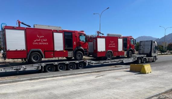 Seven Seas Jordan Deliver 32 Fire Fighting Trucks to Baghdad