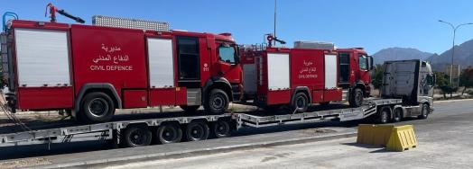 Seven Seas Jordan Deliver 32 Fire Fighting Trucks to Baghdad